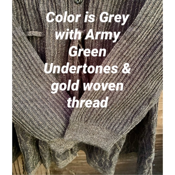 NWT Daisy Fuentes Button Up Tie Cardigan - Picture 9 of 10